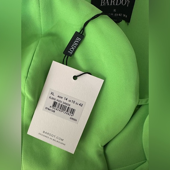 Bardot‎ x REVOLVE Eleni Midi Strapless Dress in Green size XL - Picture 9 of 11